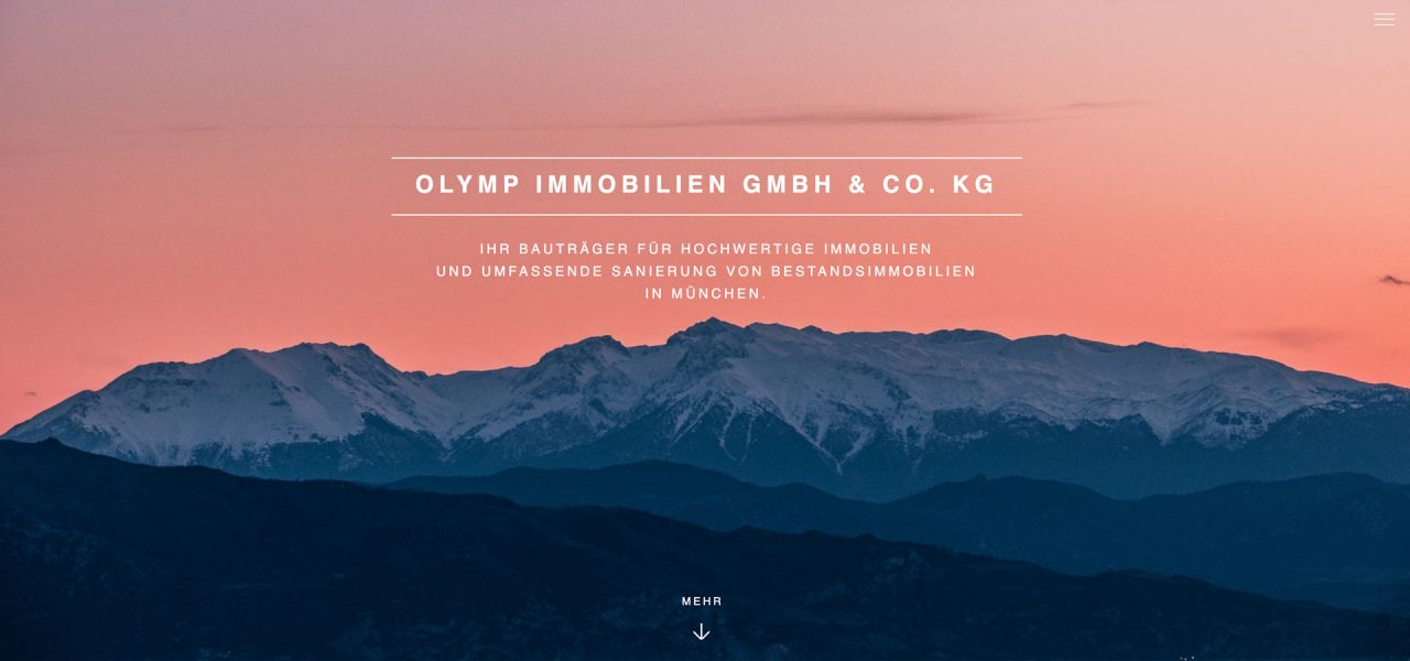 Webdesign | Olymp Immobilien GmbH & Co. KG www.olympimmobilien.de