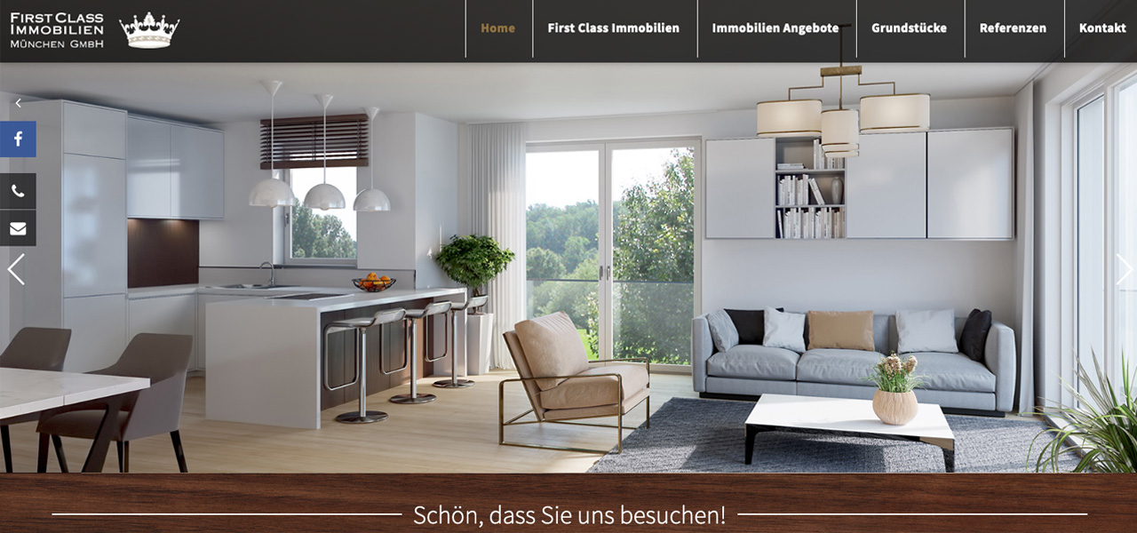 Webdesign | First Class Immobilien München www.firstclass-immobilien-muenchen.de
